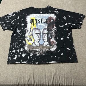 Pink Floyd Black and White Tie-Dye Shirt